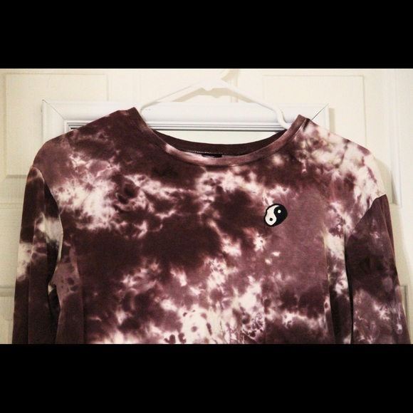 Purple Tie-Dye Long Sleeve T-Shirt - Picture 3 of 3